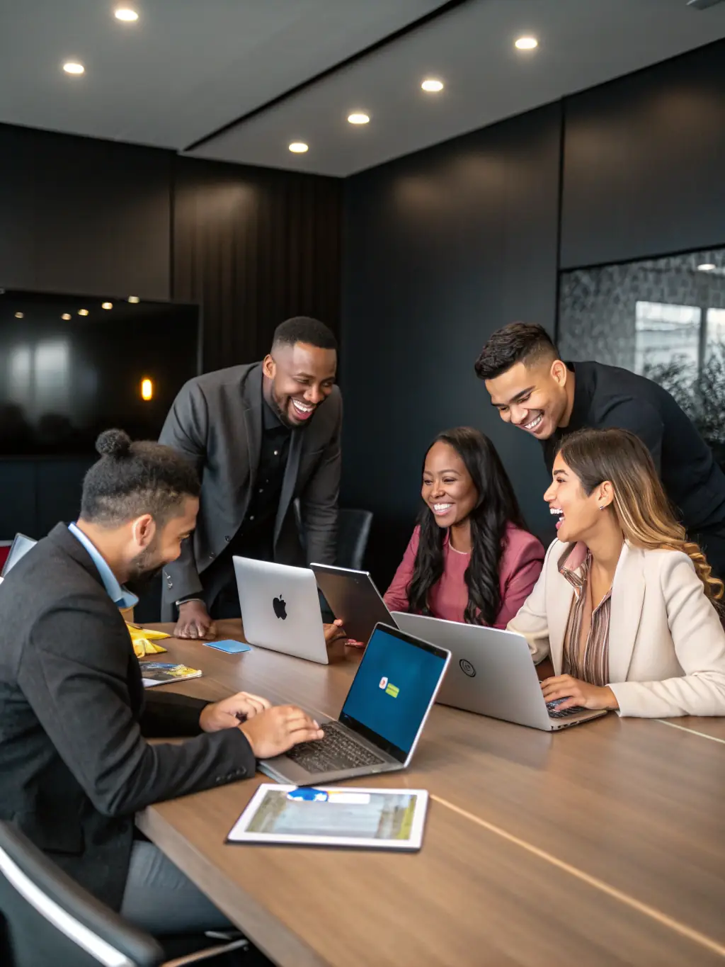 A diverse team of consultants collaborating on a complex engineering design, emphasizing the comprehensive engineering and consulting services offered by Pharma Projects Excellence.